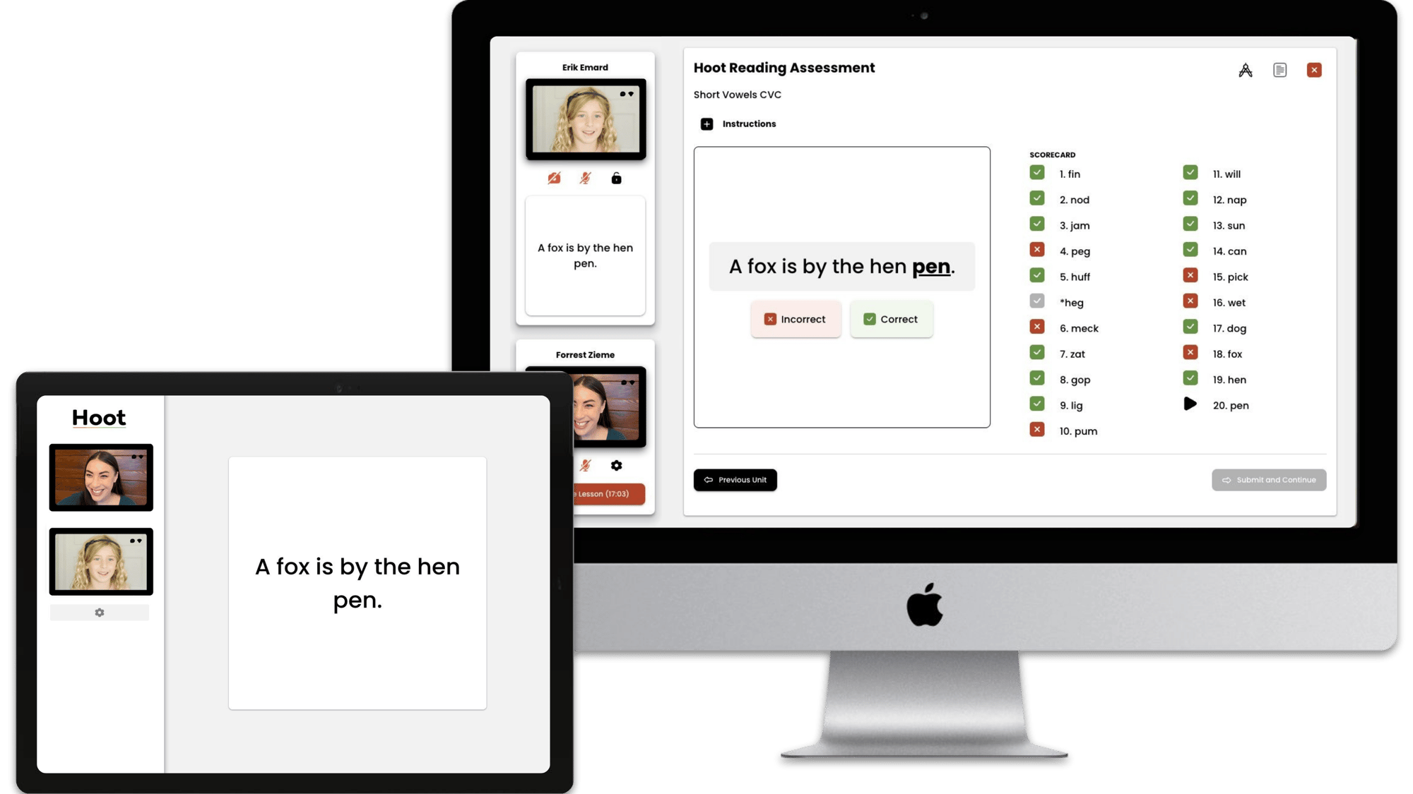 1:1 In App Assessment