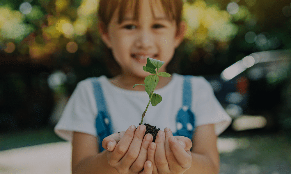 Happy Child Gardening